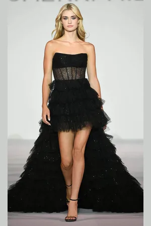 Sherri Hill 56385 - Ruffled High Low Prom Gown