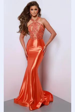 Johnathan Kayne 2839 - Jeweled Halter Evening Dress