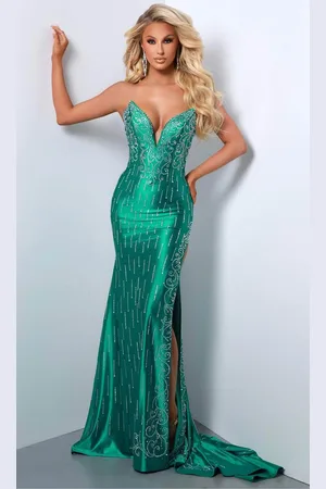 Johnathan Kayne 2875 - Plunging Mermaid Evening Dress