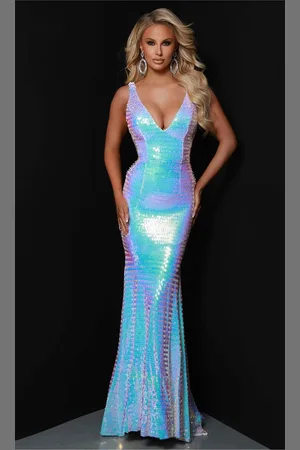 Johnathan Kayne 2832 - Sequin Sheath Evening Dress