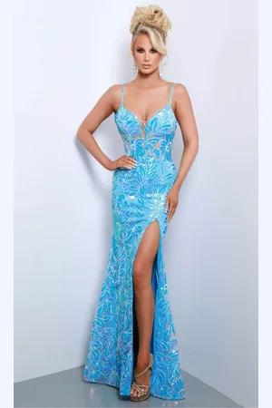 Johnathan Kayne 2837 - Floral Sequin Evening Dress