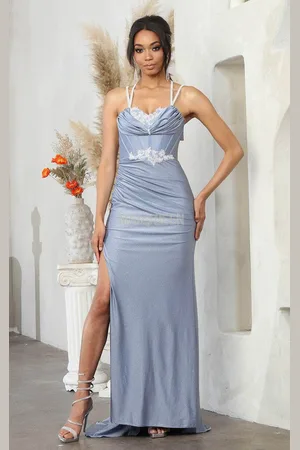 May Queen RQ8105 - Strappy Back Prom Dress
