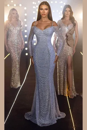 Chic And Holland HF110131 - Swathe Ornate Evening Gown
