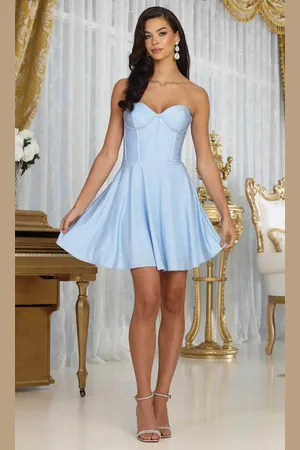 May Queen MQ2048 - Strapless Bustier Short Dress