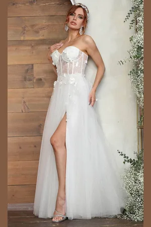 May Queen MQ2059 - Illusion Corset Evening Dress