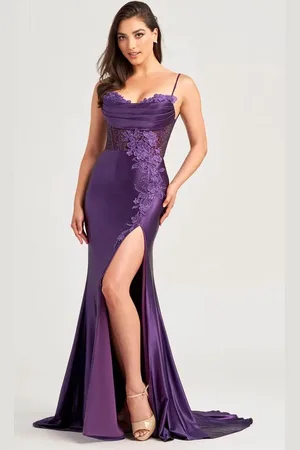 Ellie Wilde EW35028 - Pleated Floral Evening Dress