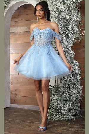 May Queen MQ2080 - Sheer Corset Cocktail Dress