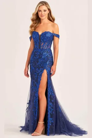 Ellie Wilde EW35082 - Off-Shoulder Floral Evening Dress