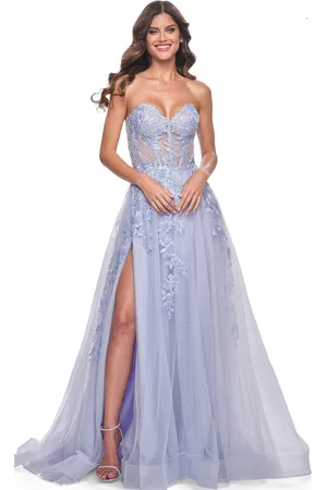 La Femme 32082 - Sweetheart Applique Prom Dress