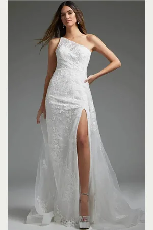 JOVANI JB37601 - One Shoulder Lace Bridal Gown