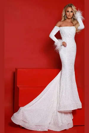 Johnathan Kayne DKM1 - Keyhole Back Evening Gown