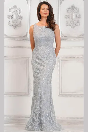 Rina Di Montella RD3104 - Bateau Beaded Embroidered Formal Gown