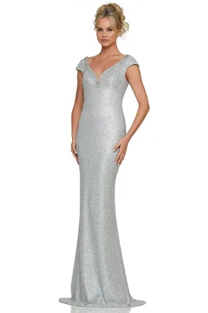 Rina Di Montella RD2983 - Beaded Cap Sleeve Evening Dress
