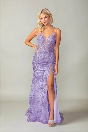 Dancing Queen 4267 - Sleeveless V Back Evening Gown