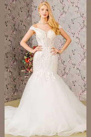 GLS by Gloria Bridal GL3490 - Embroidered Trumpet Ballgown