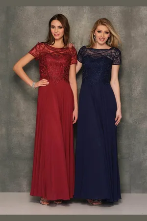 Dave & Johnny A9071 - Beaded illusion Bateau Prom Dress