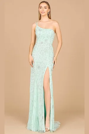 Lara Dresses 9938 - One Shoulder Floral Evening Dress