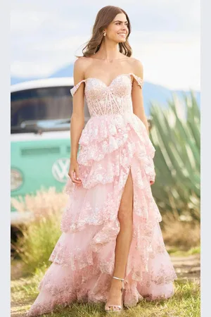 Sherri Hill 55500 - Sweetheart Tiered A-Line Prom Gown