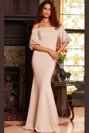 JOVANI 09516 - Straight Across Neck Evening Dress