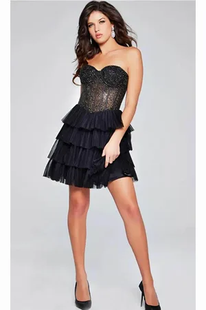 JOVANI 39629 - Bejeweled A-Line Cocktail Dress