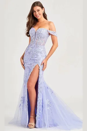 Ellie Wilde EW35082 - Off-Shoulder Floral Evening Dress