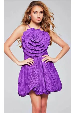 JOVANI 39741 - Ruffled Bubble Dress