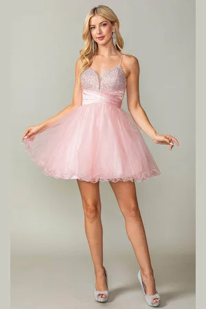 Dancing Queen 3385 - Beaded Bodice Cocktail Dress