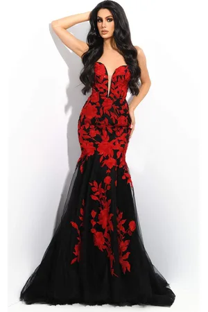 Jasz Couture 7328 Strapless Plunging Sweetheart Trumpet Dress