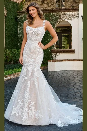 Rachel Allan Bridal RB4193 - Embroidered Mermaid Wedding Gown