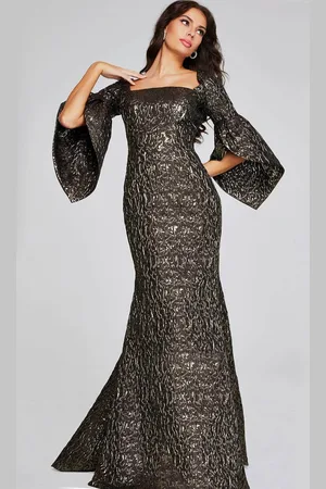 JOVANI 39080 - Textured Mermaid Evening Gown