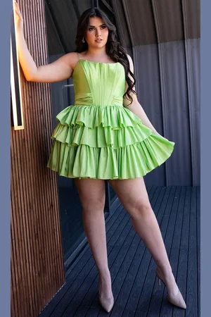 Rachel Allan 40507 - Scoop Corset Detail Cocktail Dress
