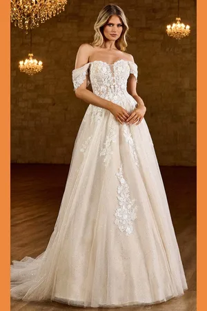Rachel Allan Bridal RB2184 - Lace Applique Deep Sweetheart Bridal Gown