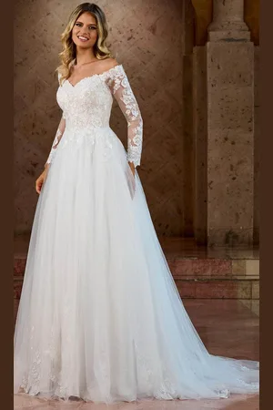 Rachel Allan Bridal RB2186 - Long Sleeve Embroidered Bridal Gown