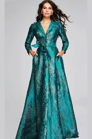 JOVANI 40297 - Long Sleeve A-Line Evening Gown
