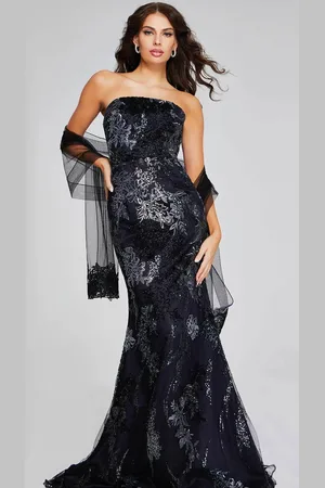 JOVANI 40604 - Sequin Embellished Strapless Prom Gown