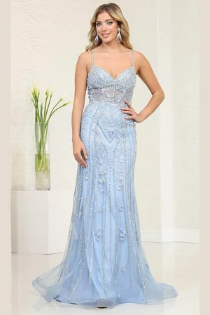 May Queen RQ8144 - Embroidered Mermaid Prom Dress