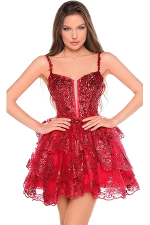 Amarra 88705 - Sequin Plunging Sweetheart Cocktail Dress