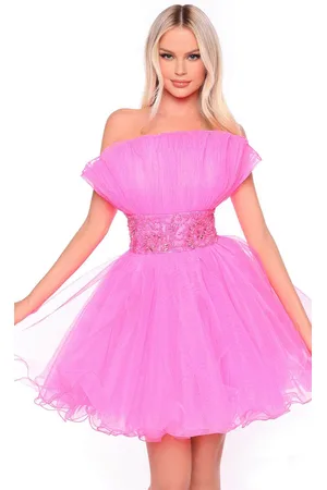 Amarra 88038 - Tulle Straight Across Cocktail Dress