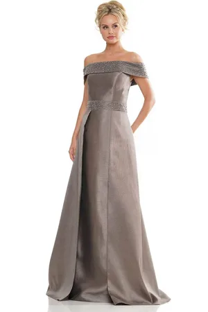 Rina Di Montella RD2979 - Off-Shoulder A-Line Long Gown