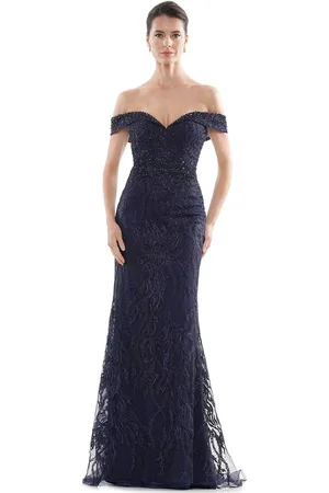 Rina Di Montella RD2713 Embroidered Off Shoulder Trumpet Gown