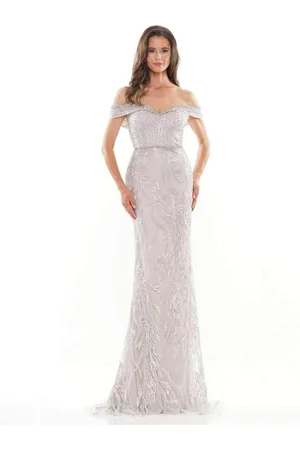 Rina Di Montella RD2713 Embroidered Off Shoulder Trumpet Gown
