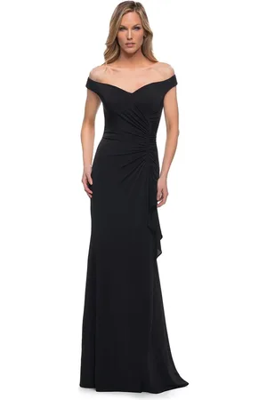La Femme 29925 Off Shoulder Sheath Evening Dress