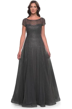La Femme 30852 - Illusion Rhinestone Formal Dress
