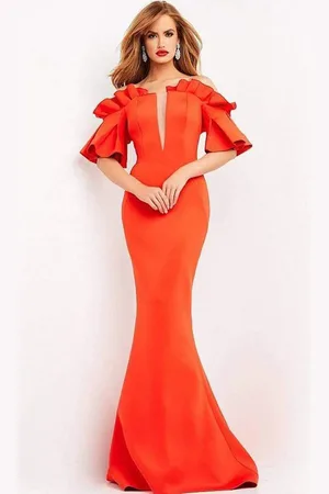 JOVANI 06901 Off Shoulder Full Length Trumpet Gown