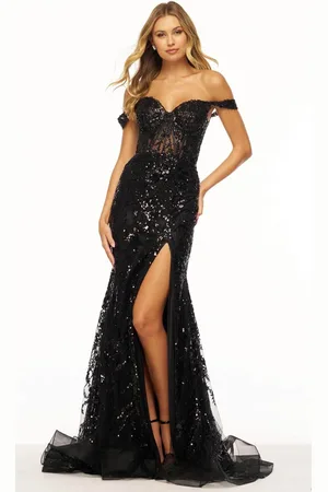 Sherri Hill 56101 - Off Shoulder V-Back Evening Gown