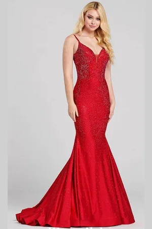 Ellie Wilde EW120012 - Sleeveless V-Neck Evening Gown