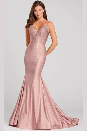 Ellie Wilde EW120012 - Sleeveless V-Neck Evening Gown