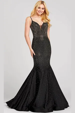 Ellie Wilde EW120012 - Sleeveless V-Neck Evening Gown