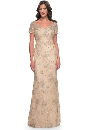 La Femme 30798 - Beaded Lace Evening Dress
