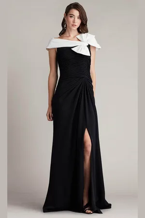 Tadashi Shoji BOS24103L - Ruched Bodice Evening Gown